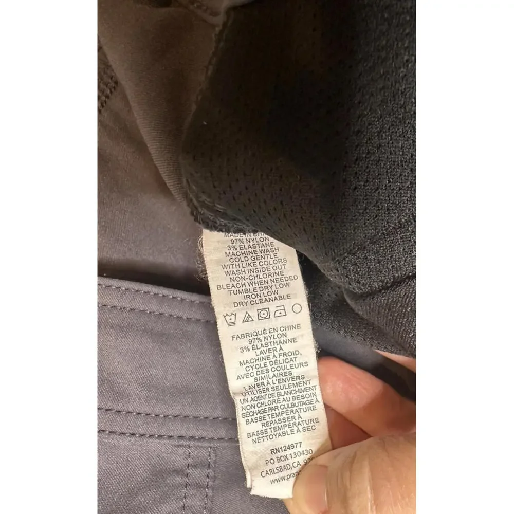Prana Womens 4 Hallena Cargo Pants Storymy Night Roll Up Hiking Camping Nylon - Picture 6 of 8